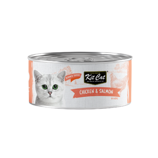 [24 Cans] Kit Cat Deboned Chicken & Salmon 80g