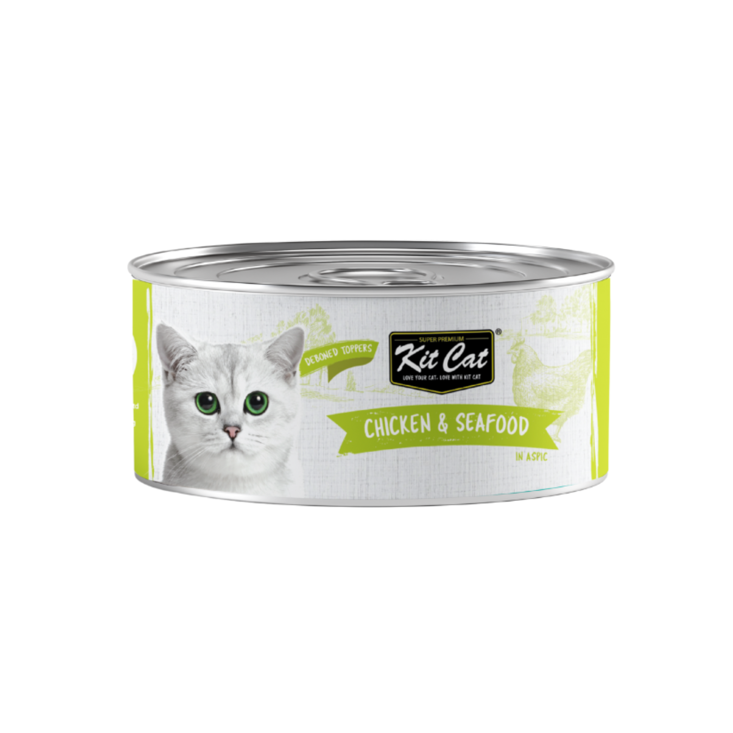 [24 Cans] Kit Cat Deboned Chicken & Seafood 80g