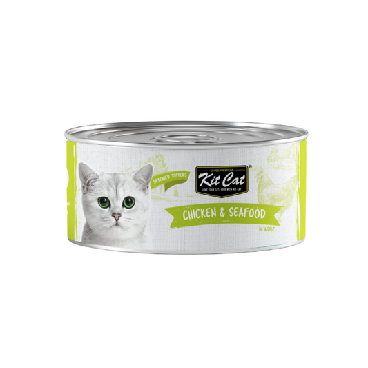 [24 Cans] Kit Cat Deboned Chicken & Seafood 80g