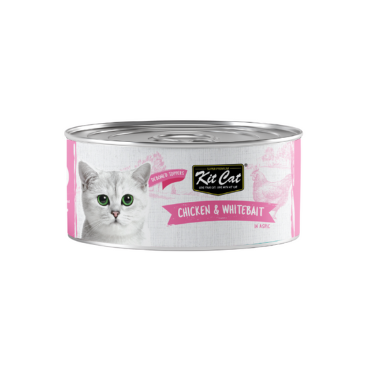 [24 Cans] Kit Cat Deboned Chicken & Whitebait 80g