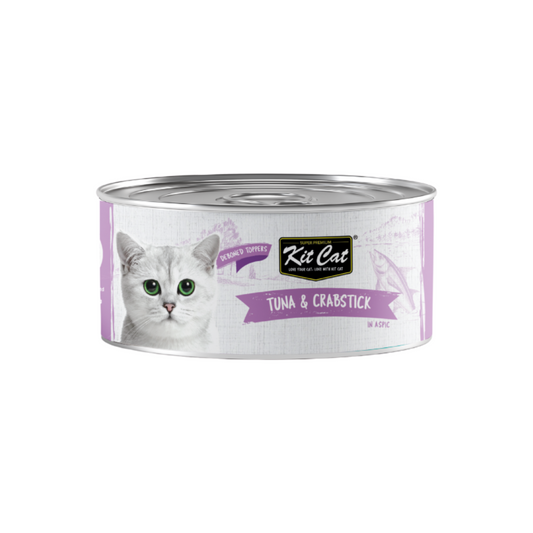 [24 Cans] Kit Cat Deboned Tuna & Crabstick 80g