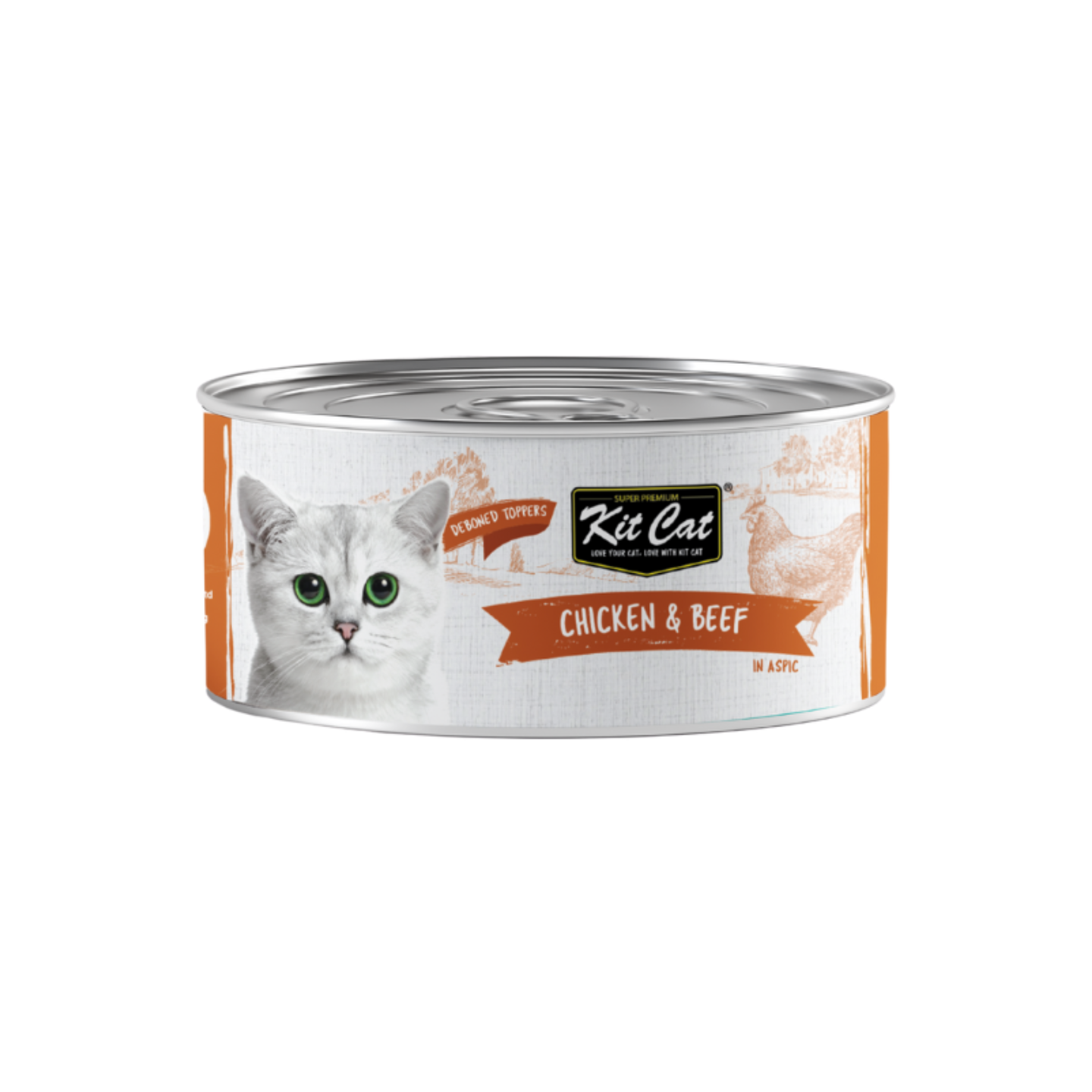 [24 Cans] Kit Cat Deboned Chicken & Beef 80g
