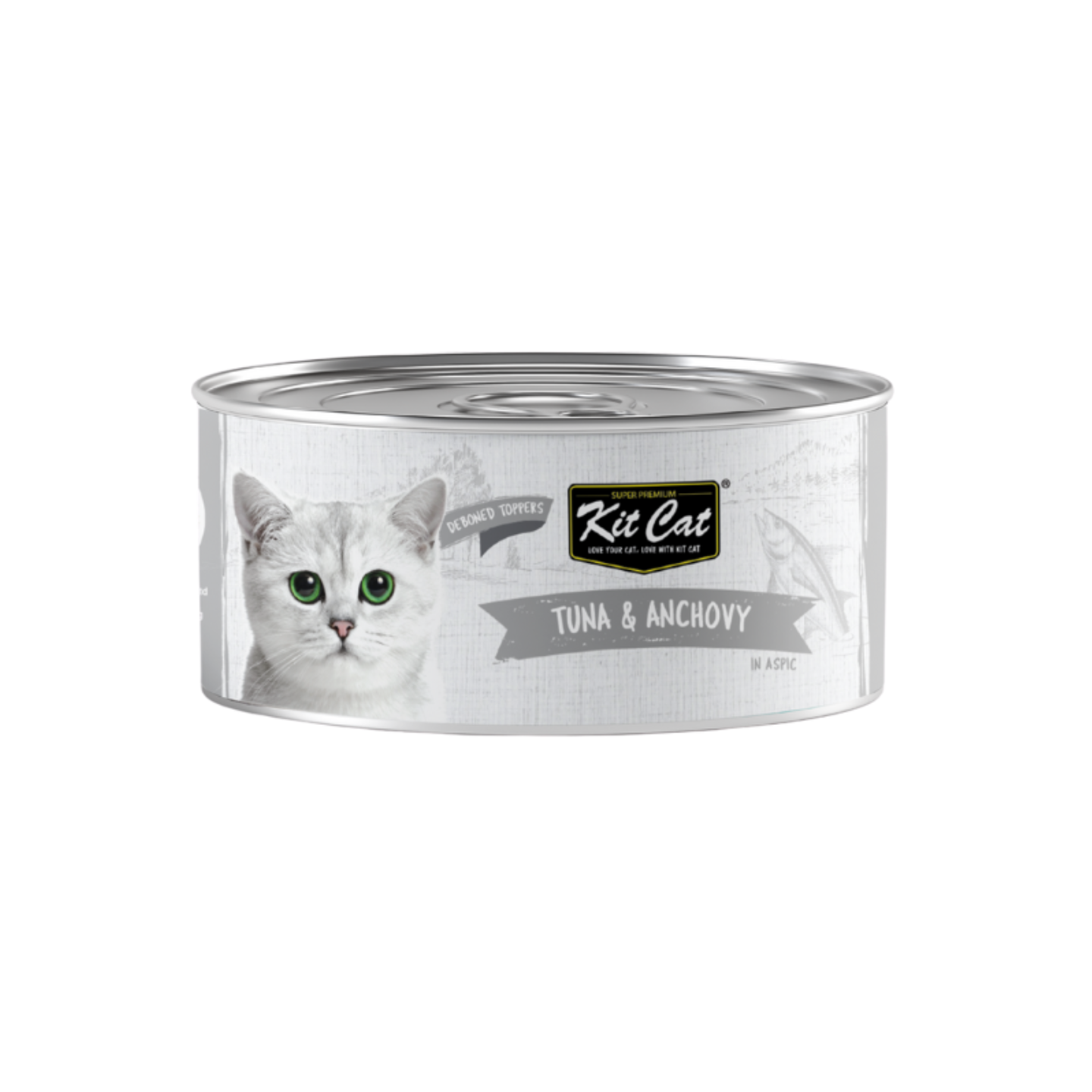 [24 Cans] Kit Cat Deboned Tuna & Anchovy 80g