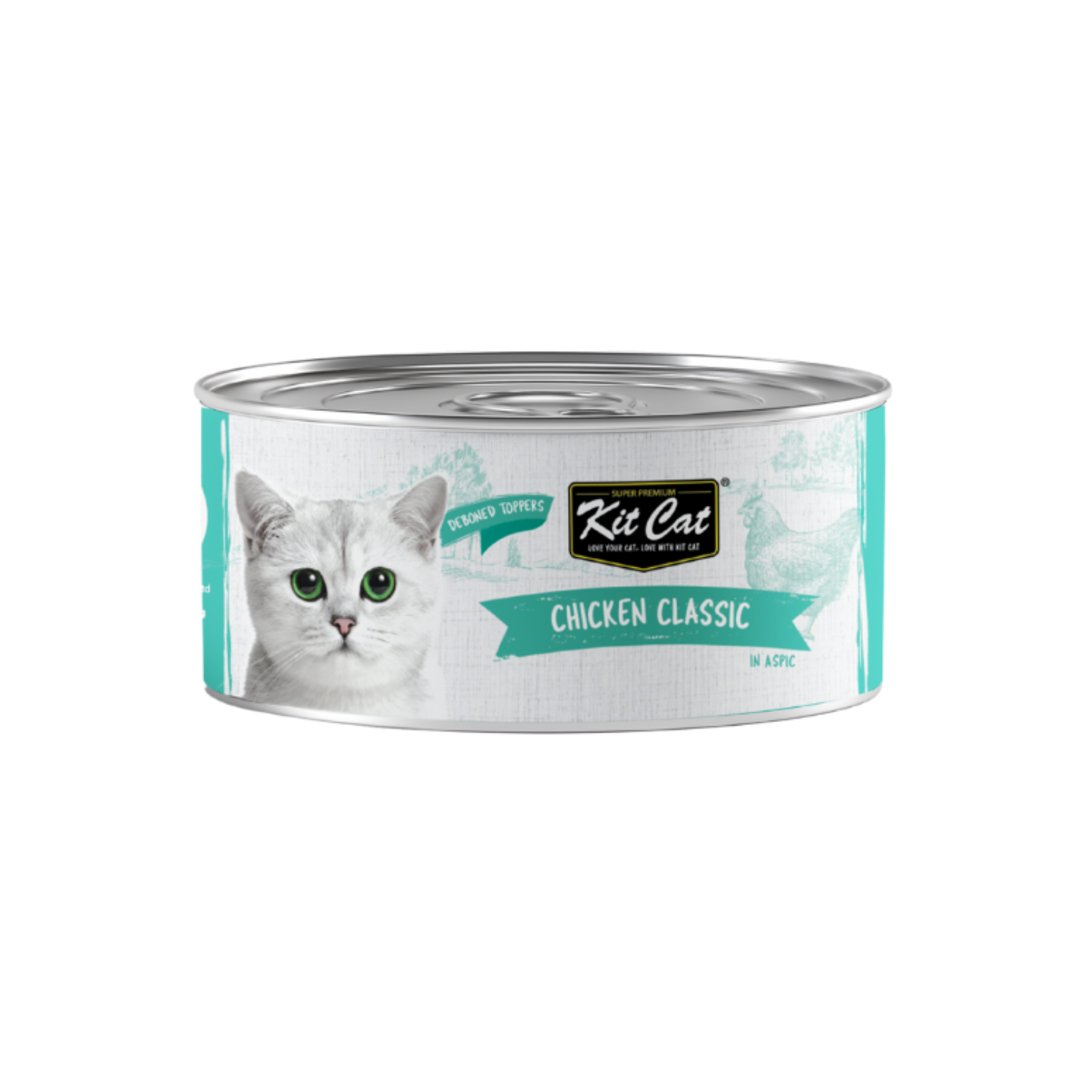 [24 Cans] Kit Cat Deboned Chicken Classic 80g