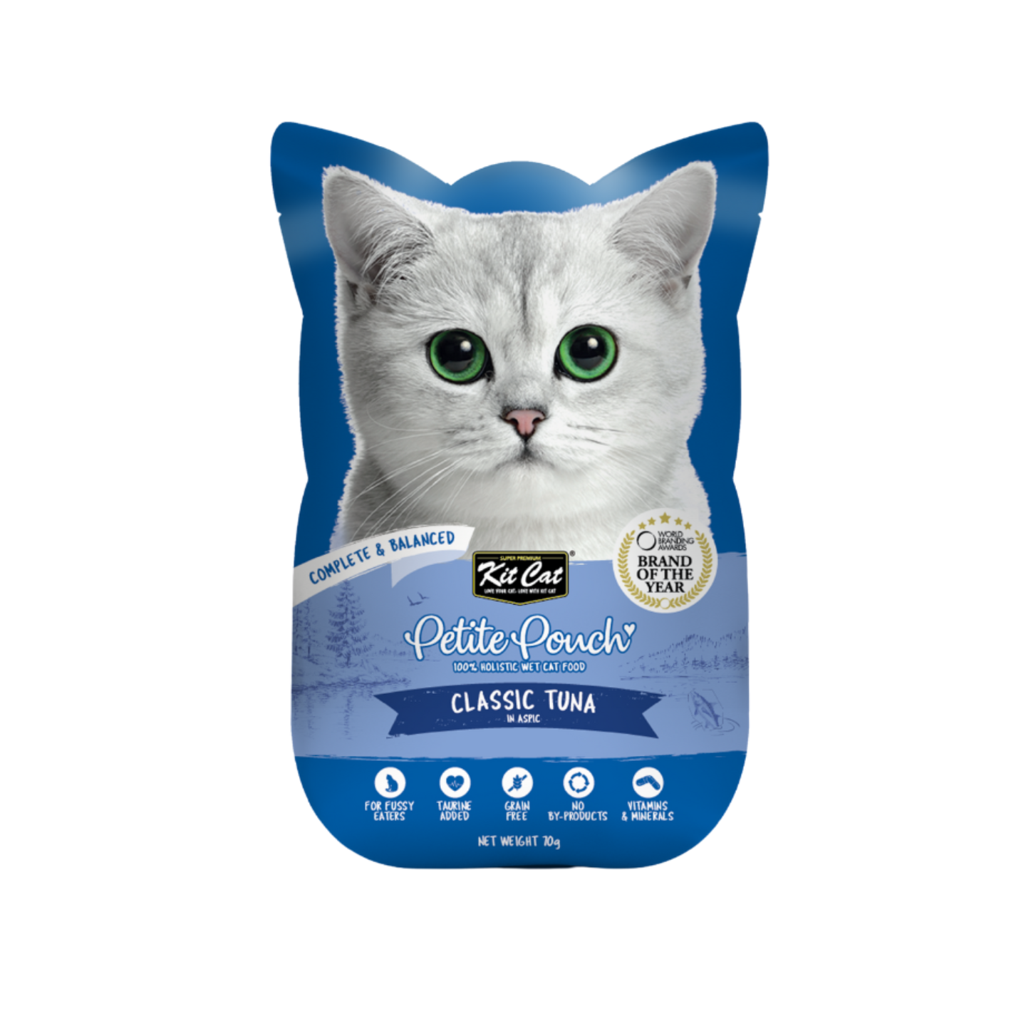 [24 Packs] Kit Cat Petite Pouch Classic Tuna In Aspic 70g