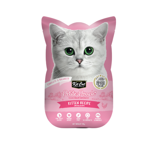 [24 Packs] Kit Cat Petite Pouch Kitten Chicken In Aspic 70g