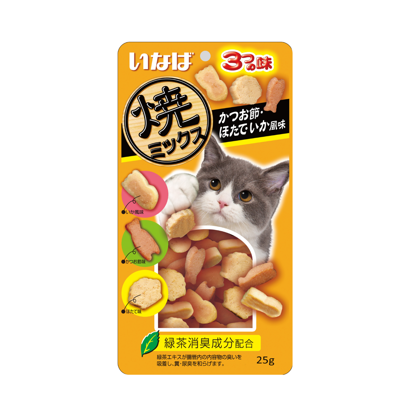 Ciao Soft Bits Tuna Chicken Fillet Dried Bonito Scallop Squid Flavor 25g (CIQ121)