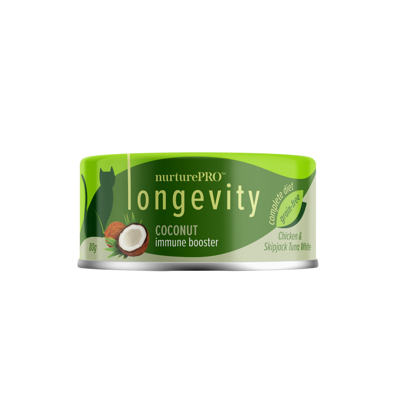 [24 Cans] Nurture Pro Longevity Chicken & Skipjack Tuna White Meat With Coconut 80g