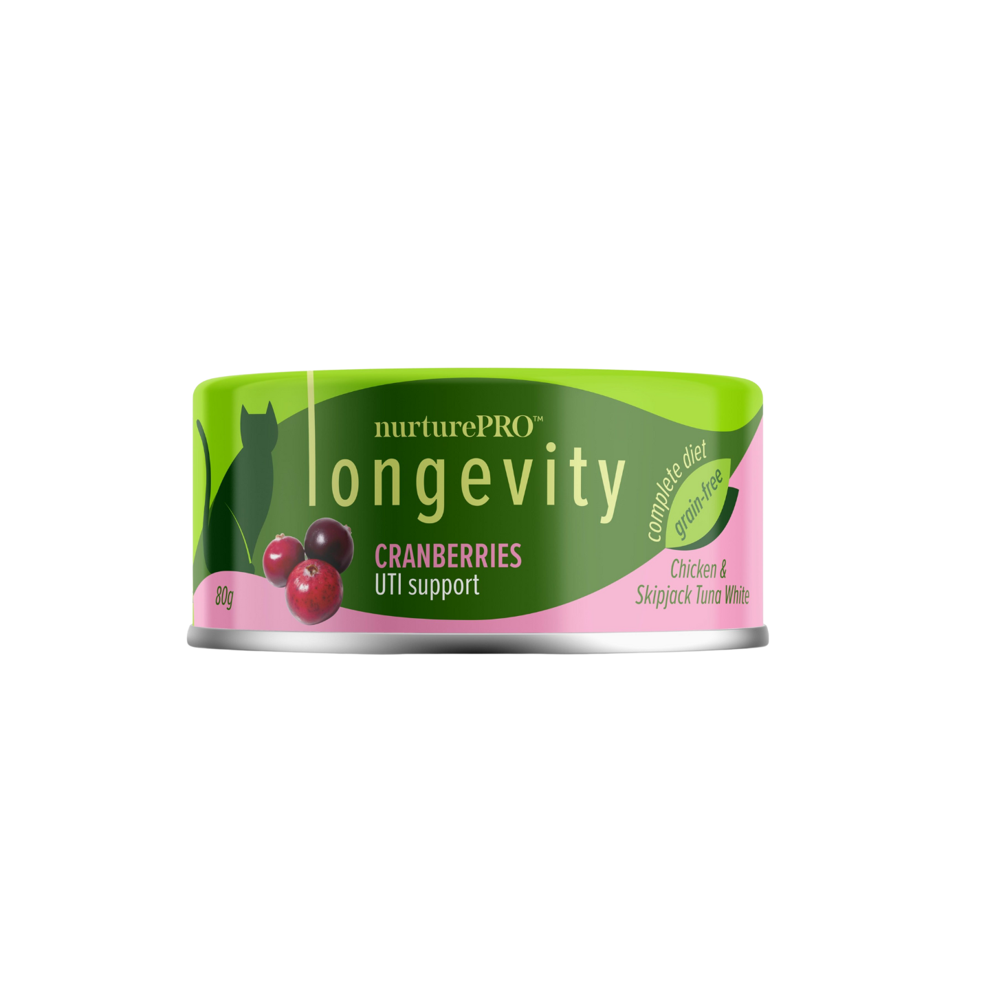 [24 Cans] Longevity Grain-Free Chicken & Skipjack Tuna White Meat with Cranberries 80g