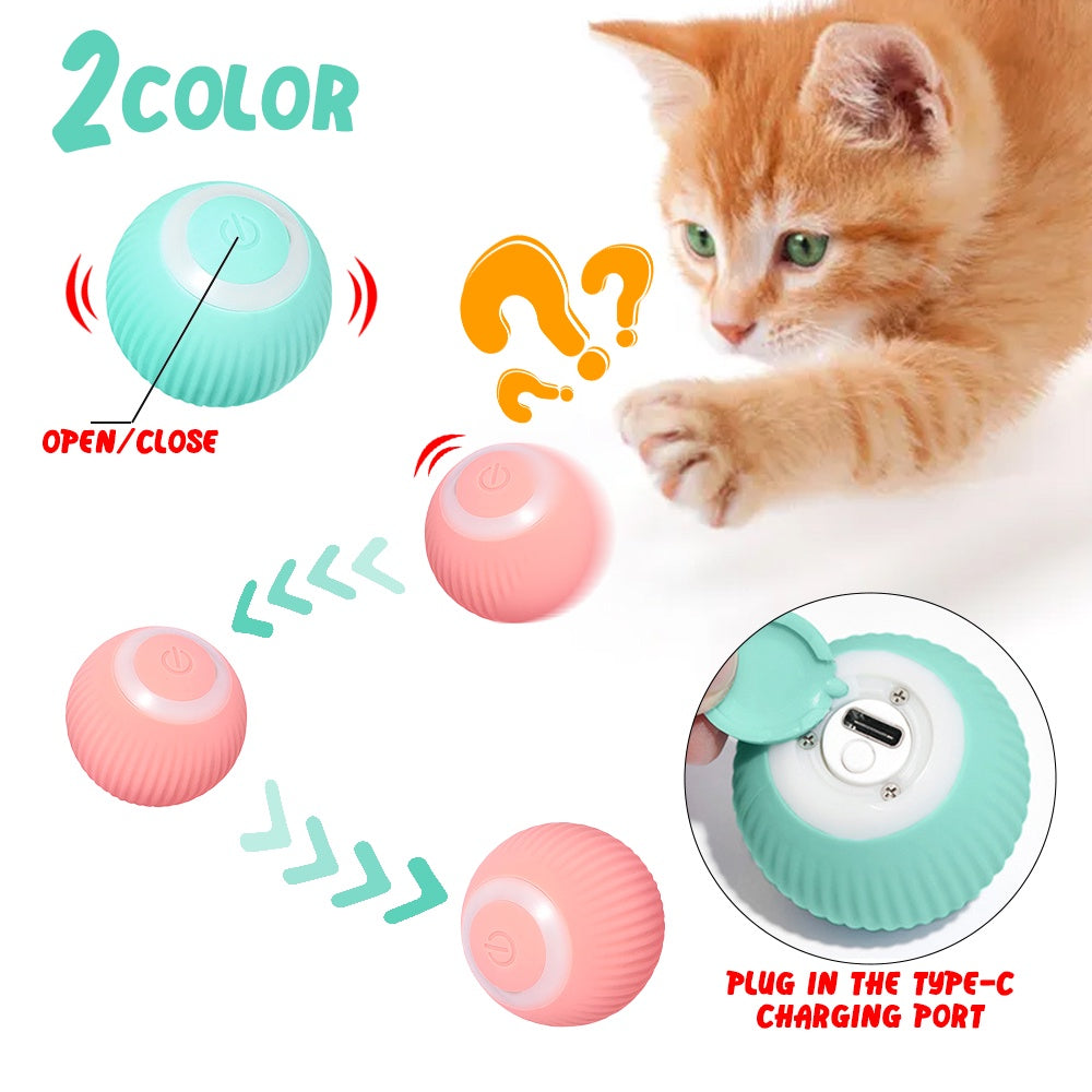 Petgravity Smart Interactive Rotating Ball Toy (Blue)