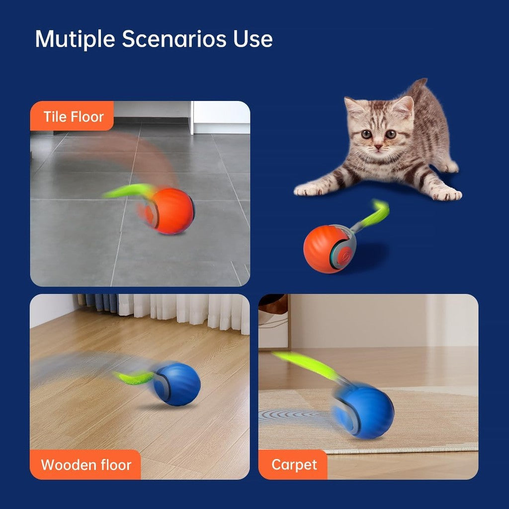 Petgravity Speedy Sprint Ball Toy for Cat (Blue)