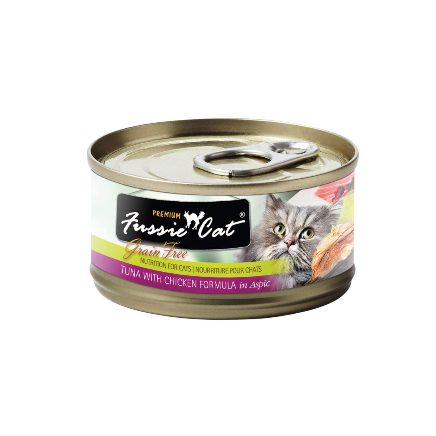 [24 Cans] Fussie Cat Black Label Tuna with Chicken in Aspic 80g