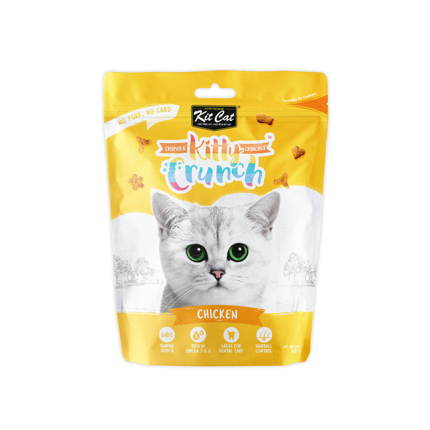 Kit Cat Kitty Crunch Chicken Flavour Cat Treat 60g