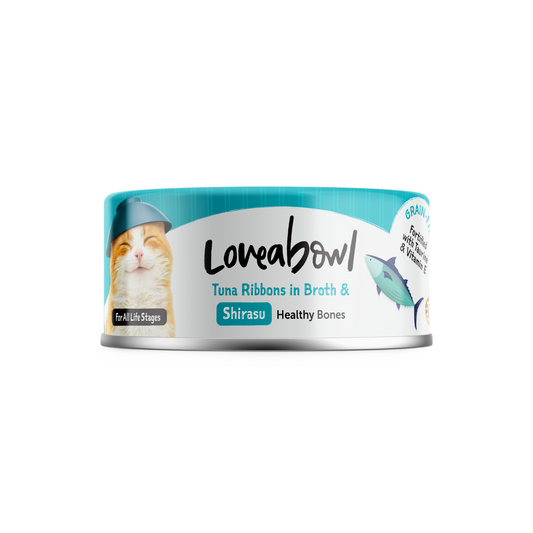 [24 Cans] Loveabowl Tuna Ribbons In Broth With Shirasu 70g