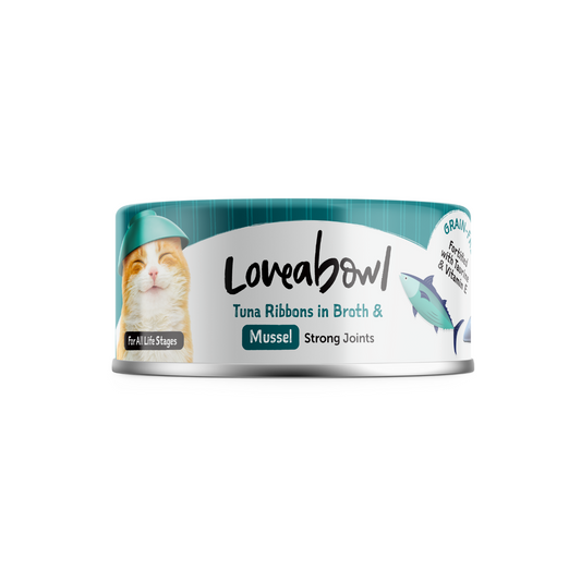 [24 Cans] Loveabowl Tuna Ribbons In Broth With Mussel 70g