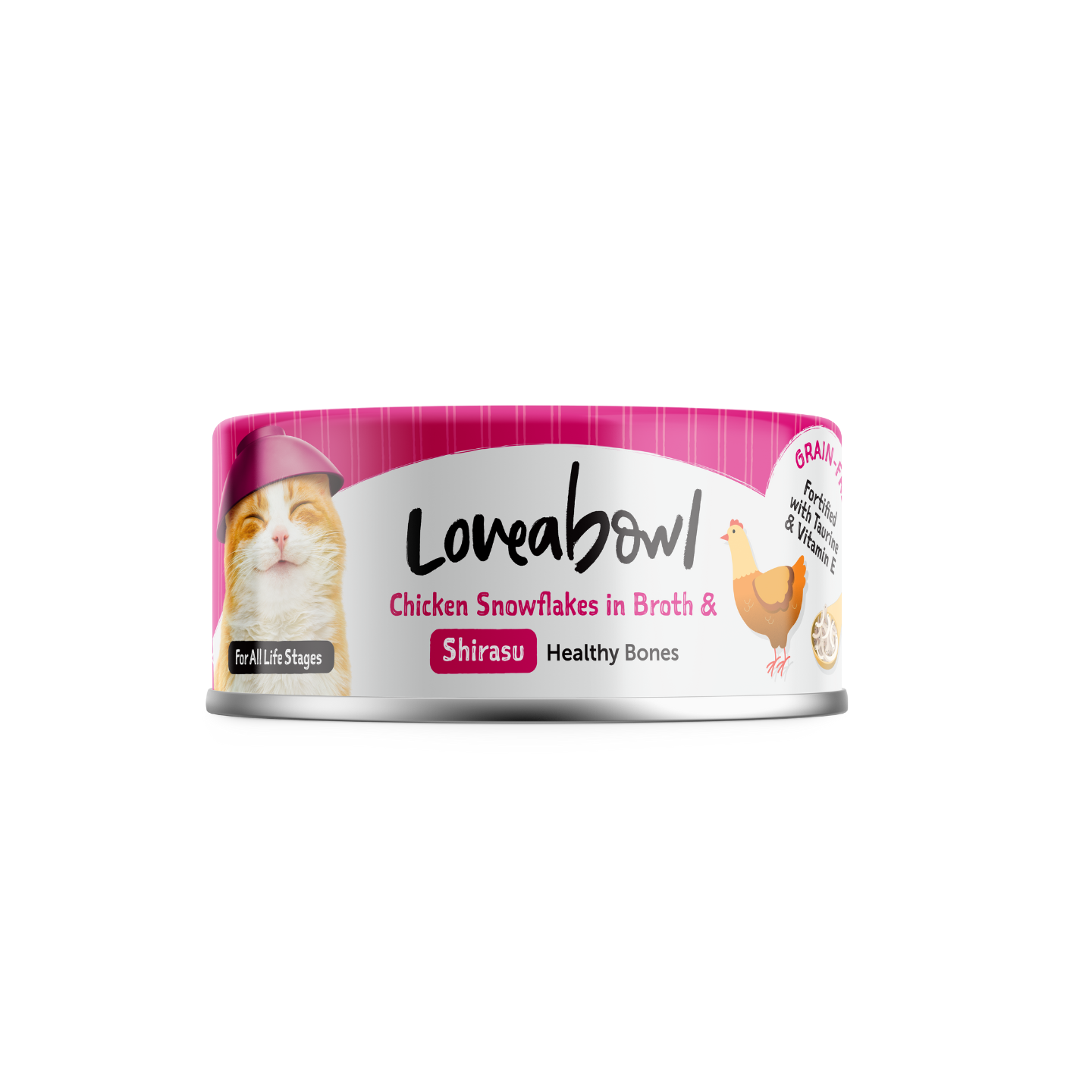 [24 Cans] Loveabowl Chicken Snowflakes In Broth With Shirasu 70g