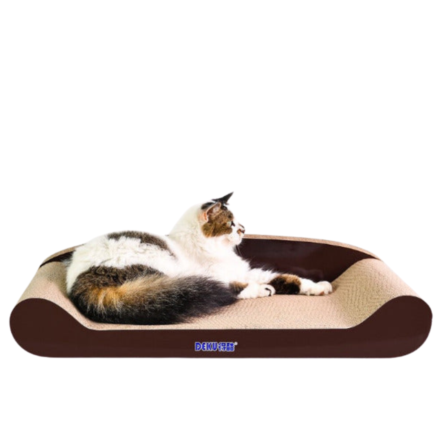 70cm Brown Cat Scratch Board - Durable Recyclable Cardboard with Catnip