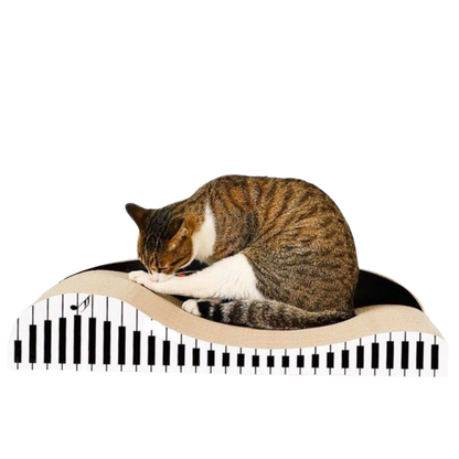 60cm Piano Cat Scratch Board - Durable Recyclable Cardboard with Catnip