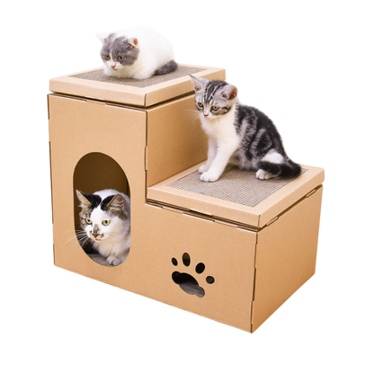Cat Scratcher Cardboard Condo - Double House Scratching Post