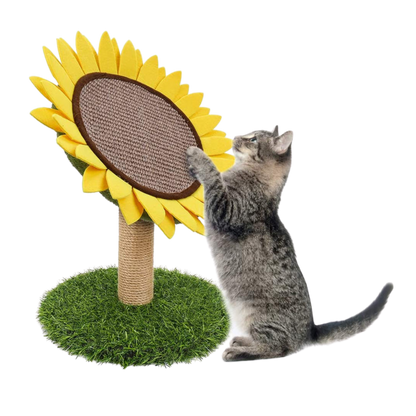Sunflower Cat Scratching Post with Sisal