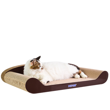 83cm Brown Cat Scratch Board - Durable Recyclable Cardboard with Catnip