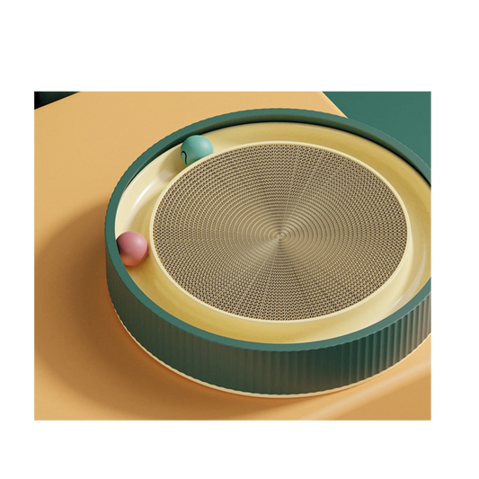 Interactive Cat Scratching Board with Ball & Scratch Bowl (Green/XL)