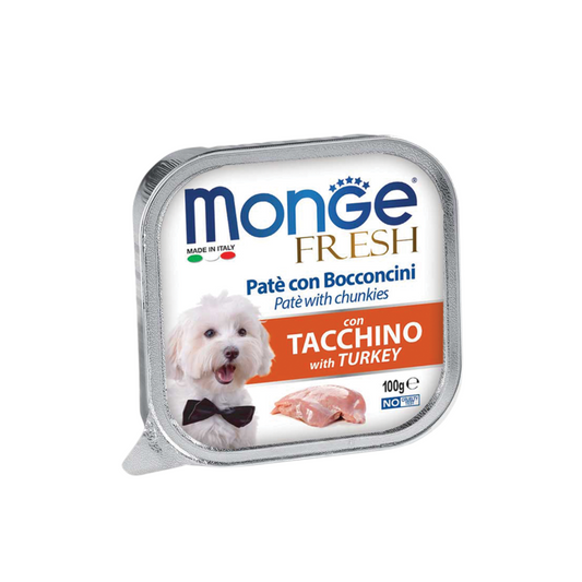 [16 Pates] Monge Fresh Paté and Chunkies with Turkey 100g