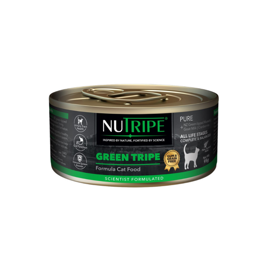 [24 cans] Nutripe Cat Pure with Green Tripe Gum Free 95g