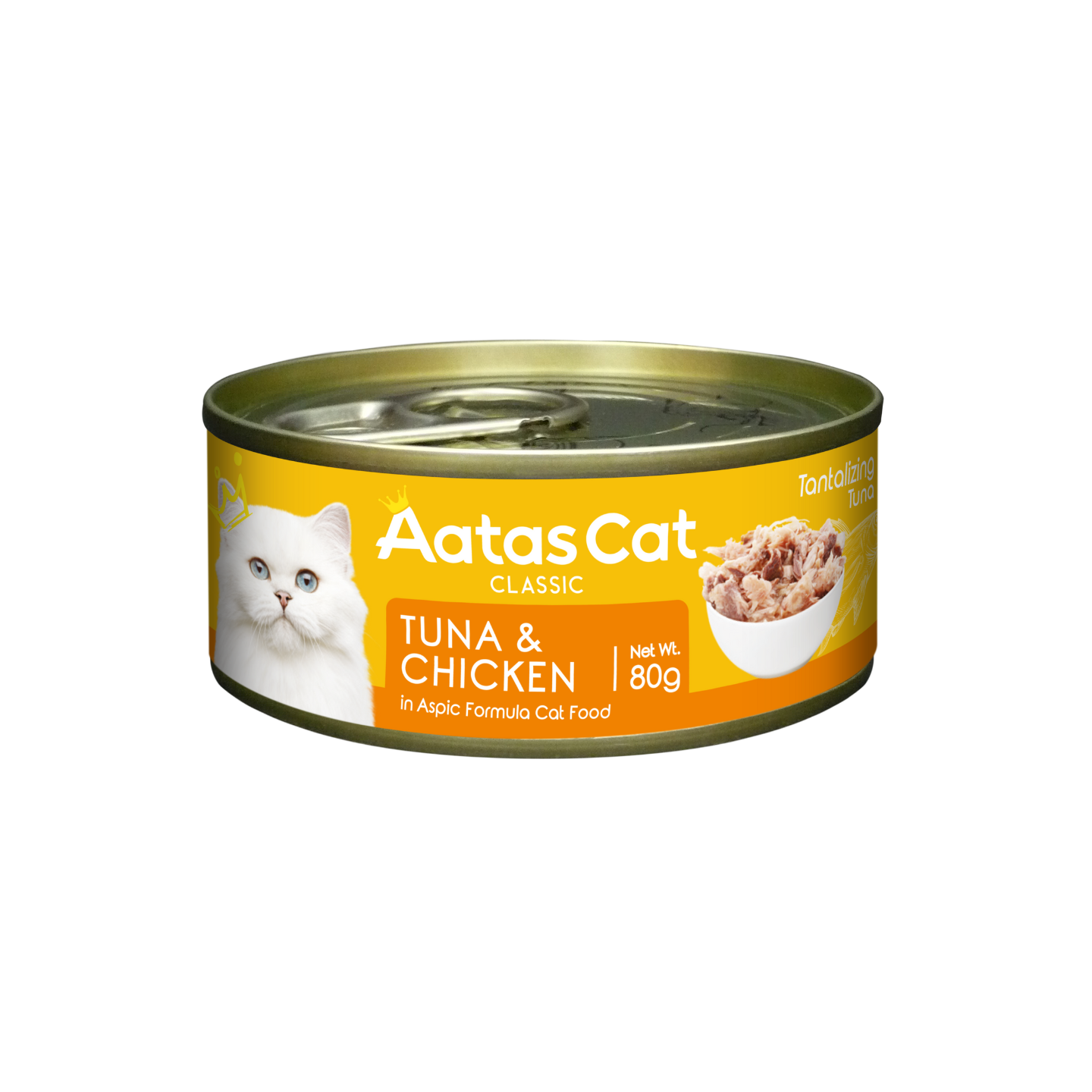 [24 Cans] Aatas Cat Tantalizing Tuna & Chicken 80g