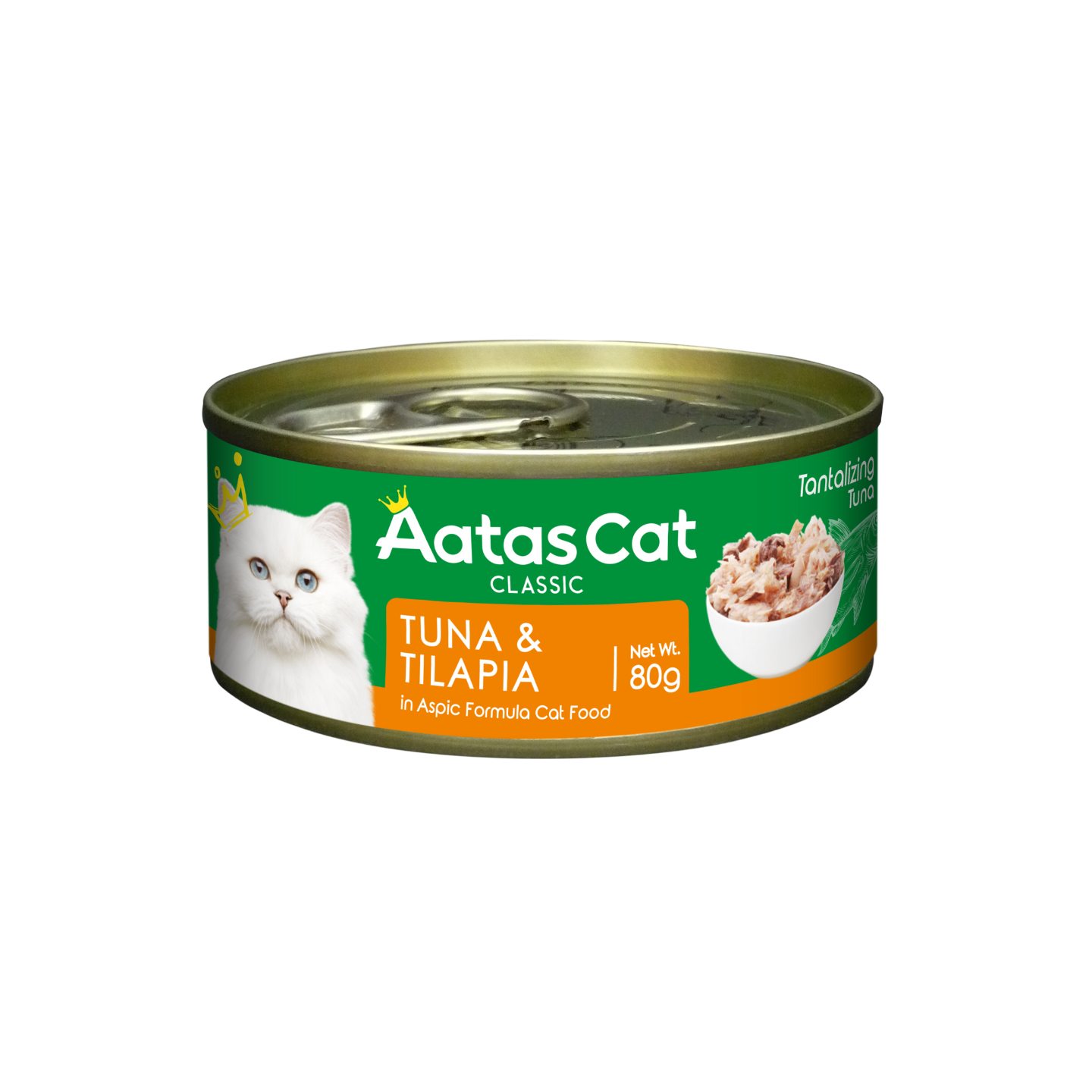[24 Cans] Aatas Cat Tantalizing Tuna & Tilapia 80g