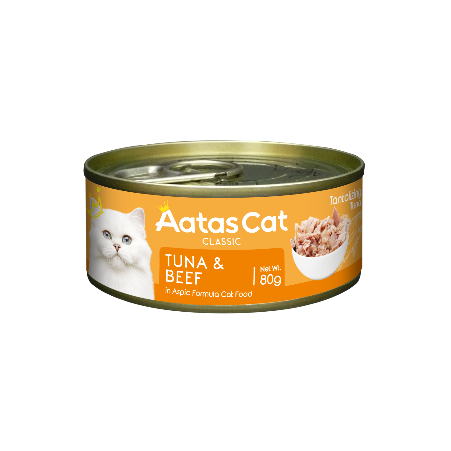 [24 Cans] Aatas Cat Tantalizing Tuna & Beef 80g