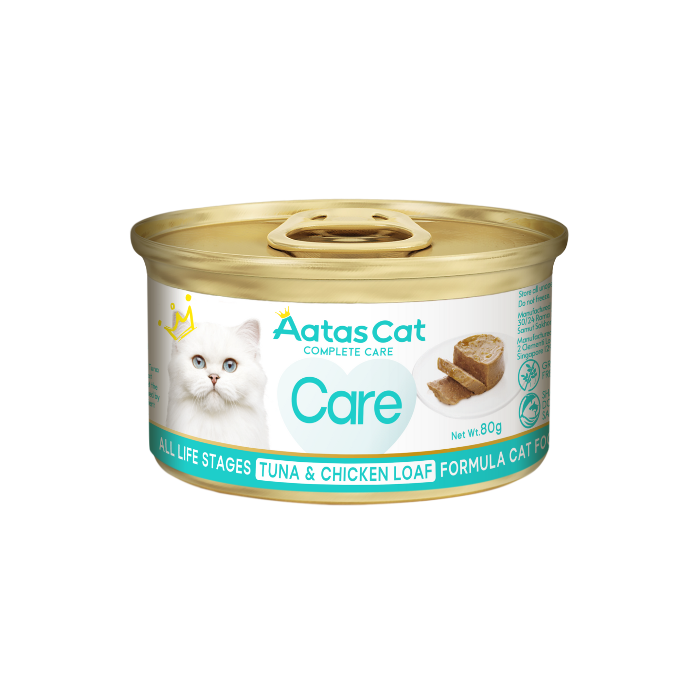 [24 Cans] Aatas Cat Complete Care Tuna & Chicken 80g