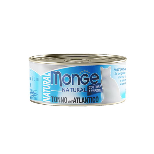 [24 Cans] Monge Cat Natural Atlantic Tuna 80g