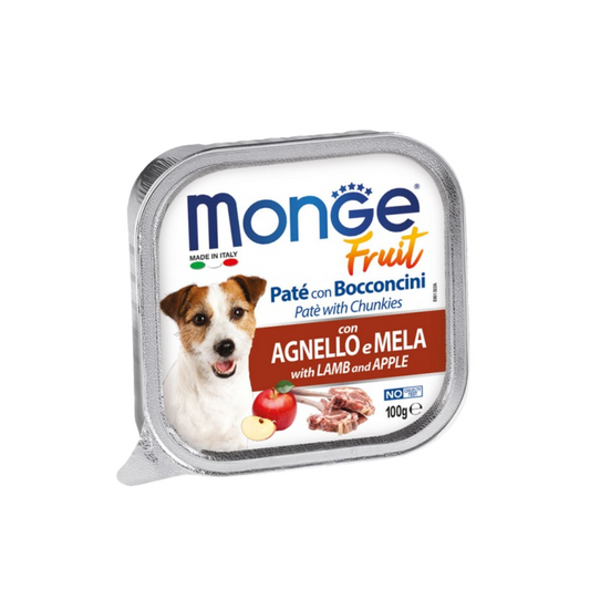 [16 Pates] Monge Fruit Paté and Chunkies with Lamb and Apple 100g