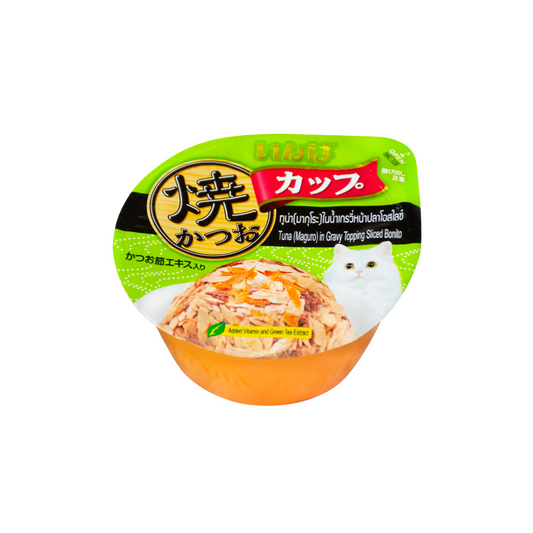 [6 Cups] Ciao Cup Grilled Tuna (Maguro) in Gravy Sliced Bonito 70g (CII103)