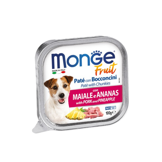 [16 Pates] Monge Fruit Paté and Chunkies with Pork and Pineapple 100g
