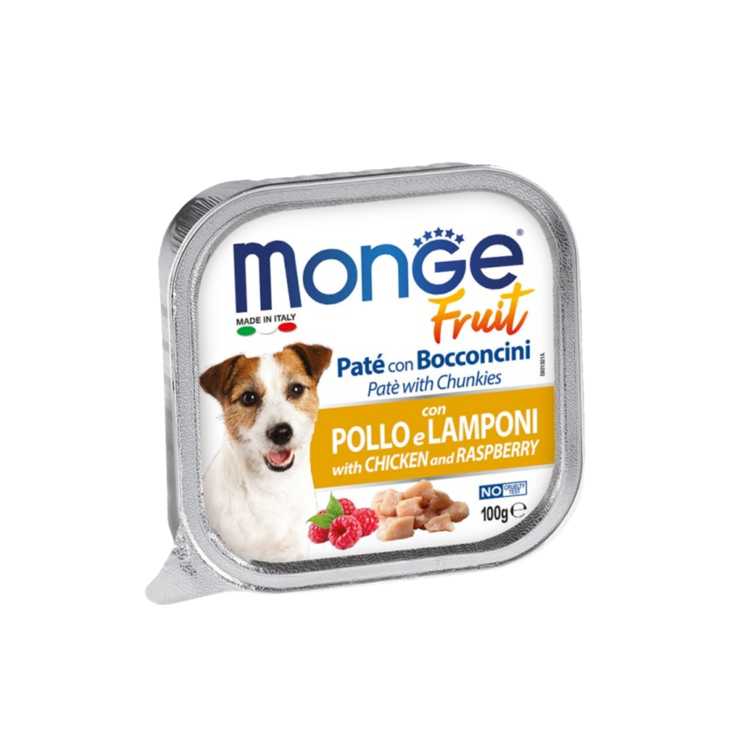 [16 Pates] Monge Fruit Paté and Chunkies with Chicken and Raspberry 100g