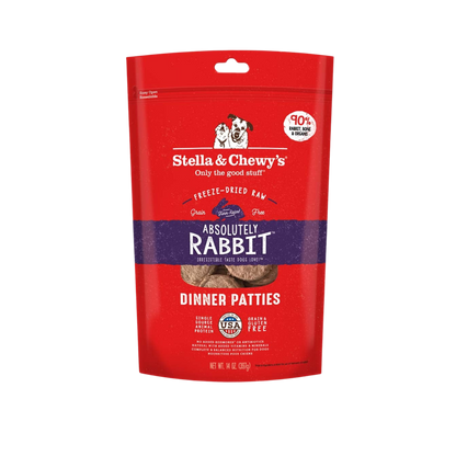 Stella & Chewy's Dog Freeze Dried Dinner Patties Absolutely Rabbit 14oz