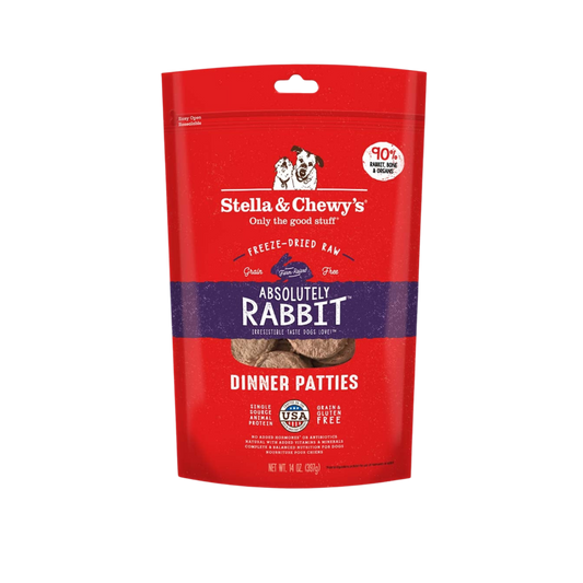 Stella & Chewy's Dog Freeze Dried Dinner Patties Absolutely Rabbit 14oz